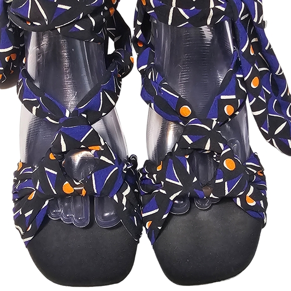 Mango Ankle Tie Up  Flat Sandals EU 39/ US 8.5 - Picture 3 of 7